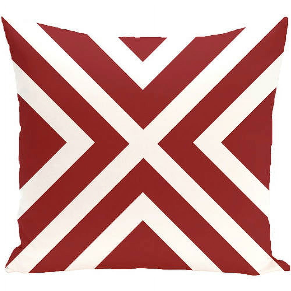 Simply Daisy 16" x 16" "X" Marks the Spot Stripes Print Outdoor Pillow