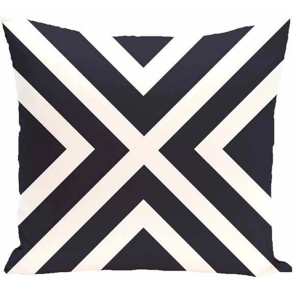 Simply Daisy 16" x 16" X Marks the Spot Stripes Print Pillow