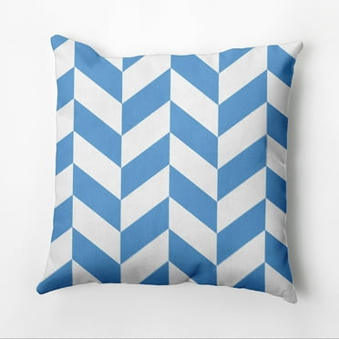 Simply Daisy 16" x 16" Zigzag Jag Geometric Outdoor Pillow, Blue (1 count)