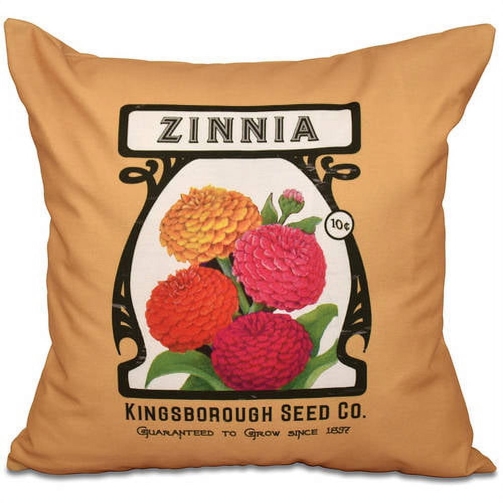 Simply Daisy 16" x 16" Zinnia Floral Outdoor Pillow