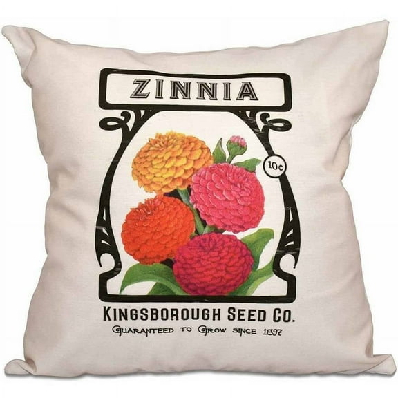 Simply Daisy 16" x 16" Zinnia Floral Print Pillow
