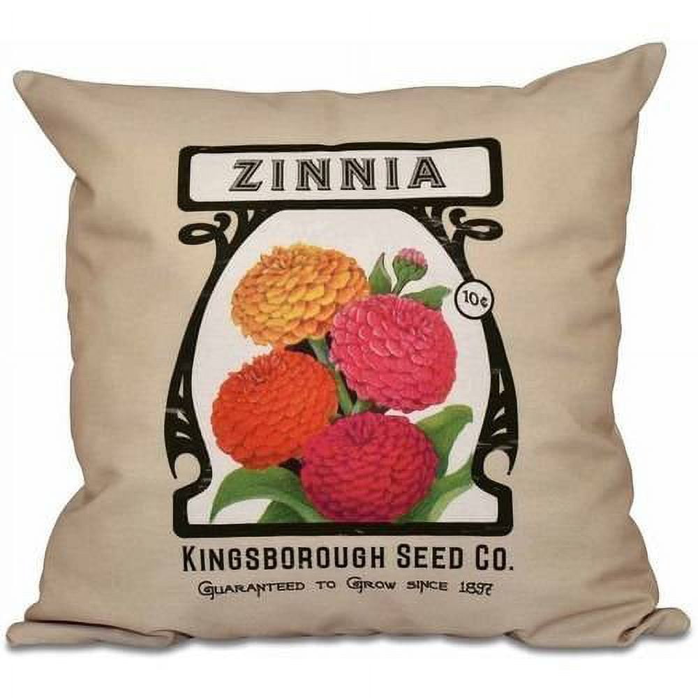 Simply Daisy 16" x 16" Zinnia Floral Print Pillow