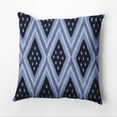 thumbnail image 1 of Simply Daisy 16" x 16" ikat diamond dot Geometric Outdoor Pillow, Blue (1 count), 1 of 1
