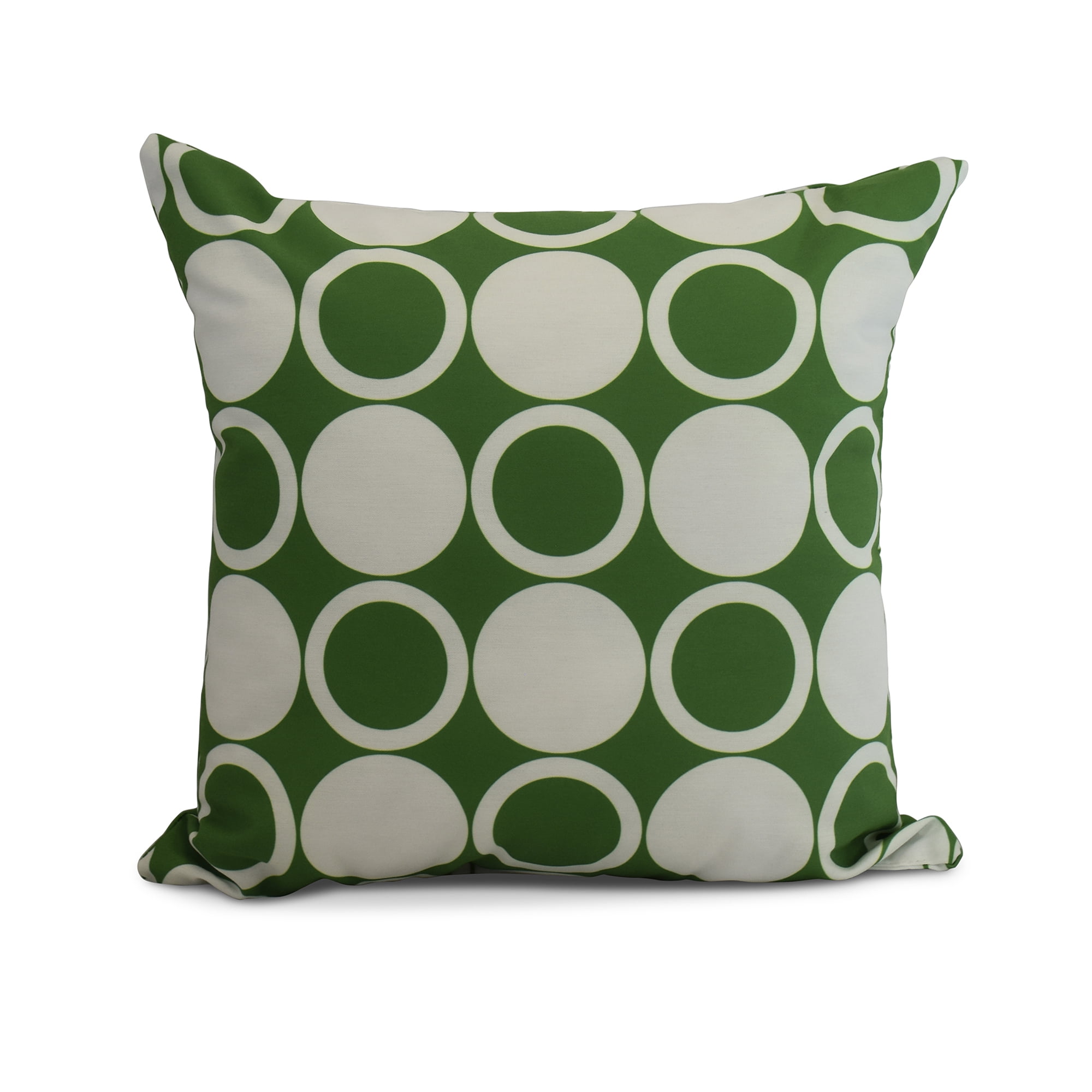 Simply Daisy, 16 x 16Inch, Small Modcircles, Geometric Print Pillow, Green