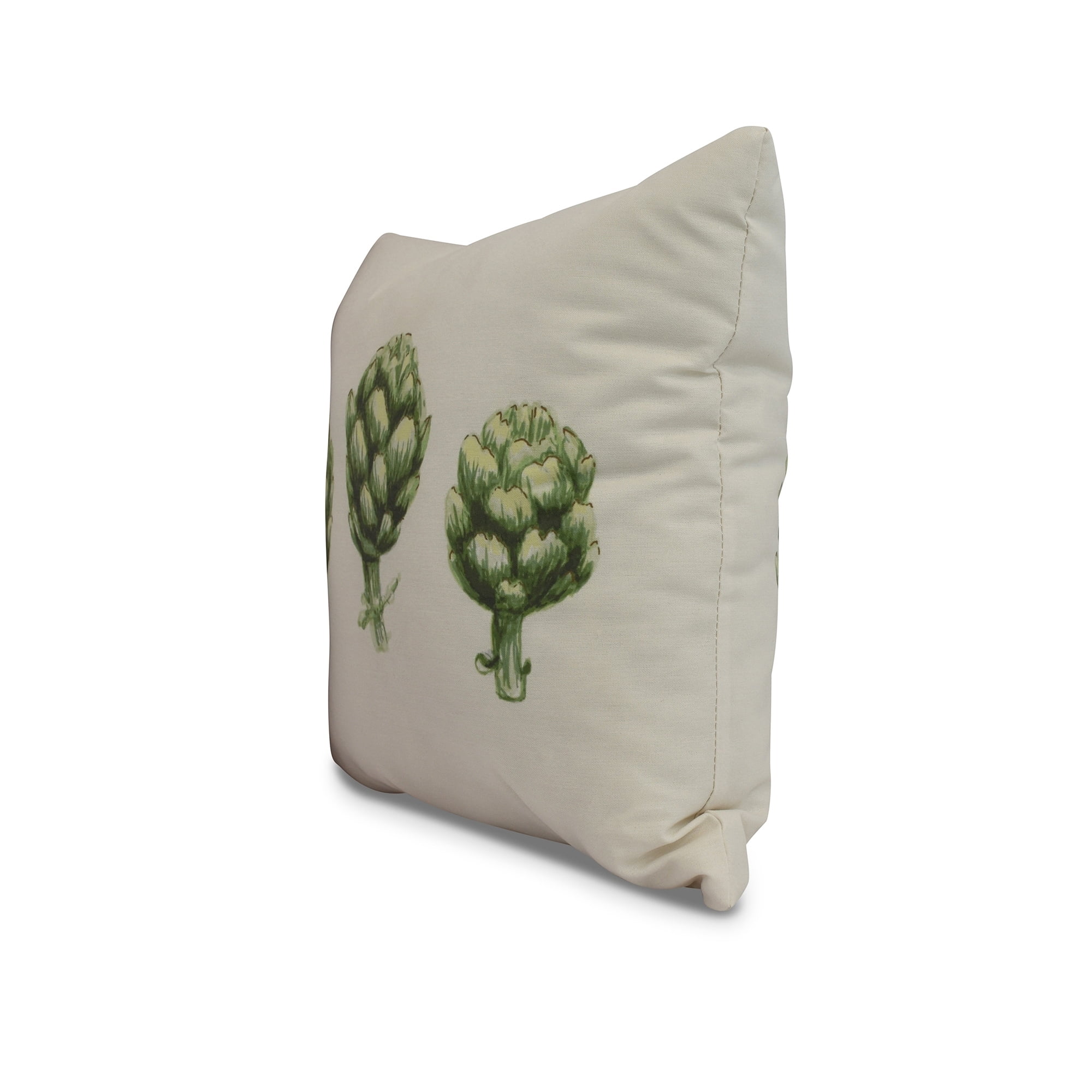Simply Daisy, 16 x 16inch,Artichoke Decorative Pillow,Off-White