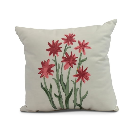 Simply Daisy, 16 x 16inch,Daffodils Decorative Pillow,Rust