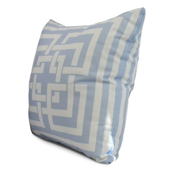 Simply Daisy, 16 x 16inch, Greek New Key, Geometric Print Pillow, Blue