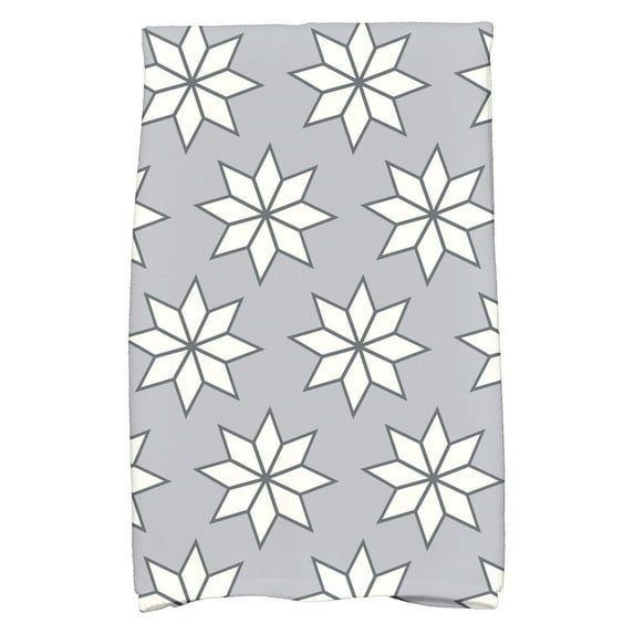 Simply Daisy 16" x 25" Christmas Stars 1 Geometric Print Hand Towel