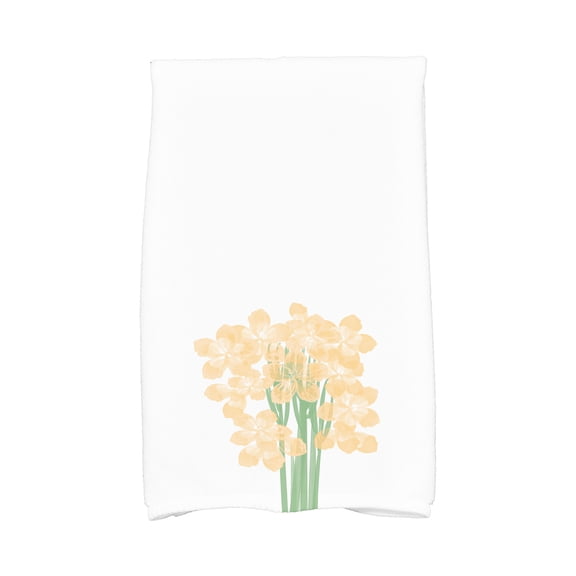 Simply Daisy, 16 x 25 Inch, Florpalida, Floral Print Kitchen Towel, Yellow
