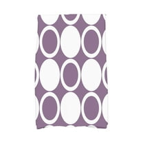 Simply Daisy, 16 x 25 Inch, ModCircles, Geometric Print Kitchen Towel, Purple