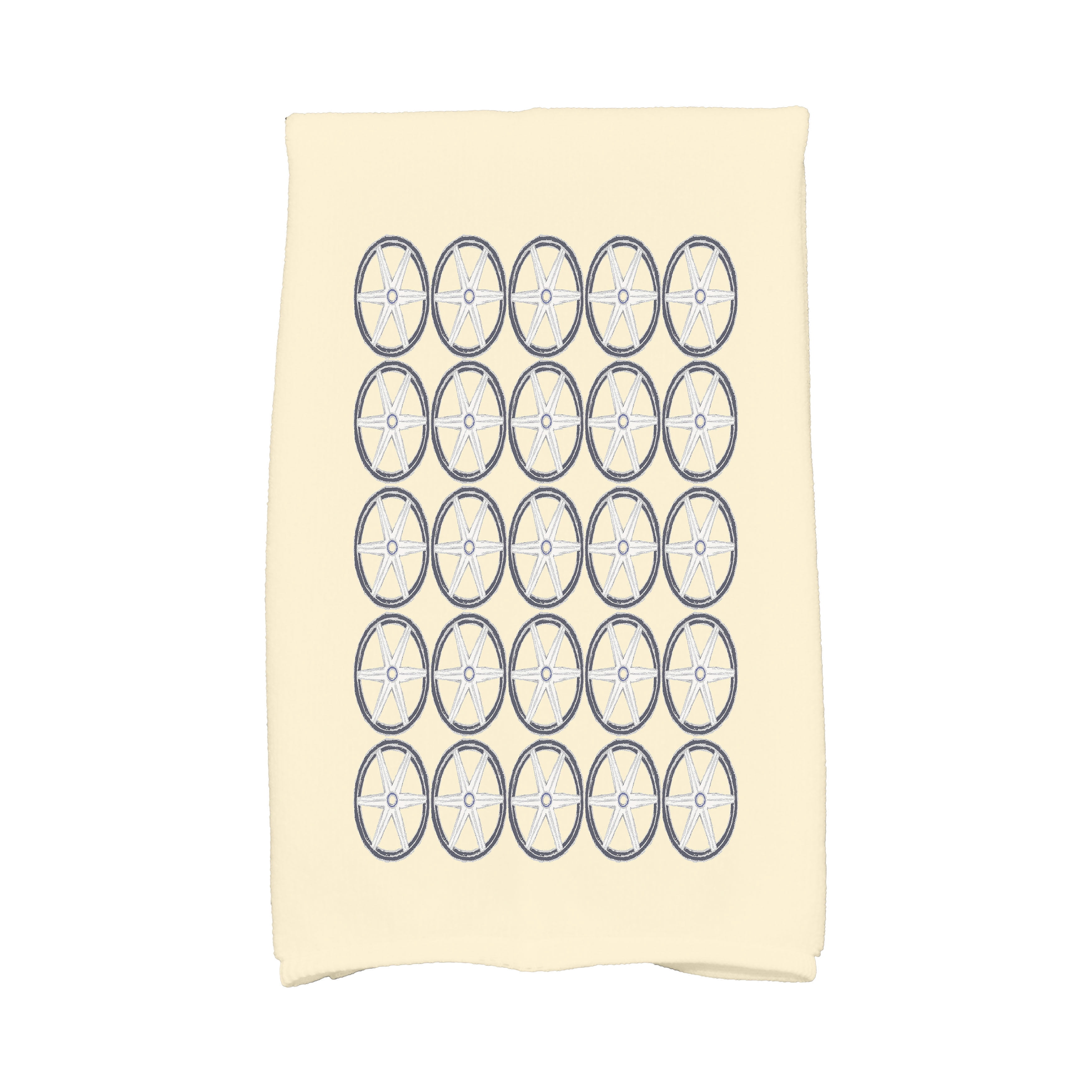 Simply Daisy, 16 x 25 Inch, Nautical Geo Square, Geometric Print Kitchen Towel, Yellow