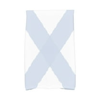 Simply Daisy, 16 x 25 Inch, X Marks the Spot, Geometric Print Kitchen Towel, Blue