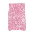 thumbnail image 1 of Simply Daisy, 16 x 25 Inch, Zentangle 4, Floral Print Kitchen Towel, Pink, 1 of 2