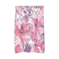 Simply Daisy, 16 x 25 Inch, Zentangle, Floral Print Kitchen Towel, Purple