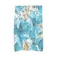 thumbnail image 1 of Simply Daisy, 16 x 25 Inch, Zentangle, Floral Print Kitchen Towel, Teal, 1 of 2