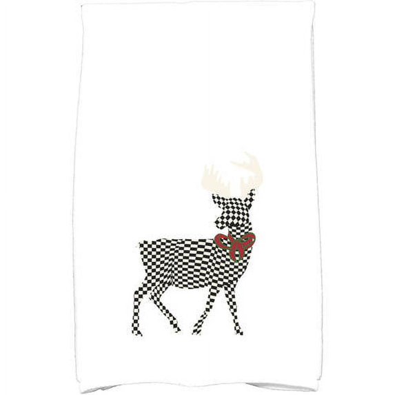 Simply Daisy 16" x 25" Merry Deer Animal Print Hand Towel