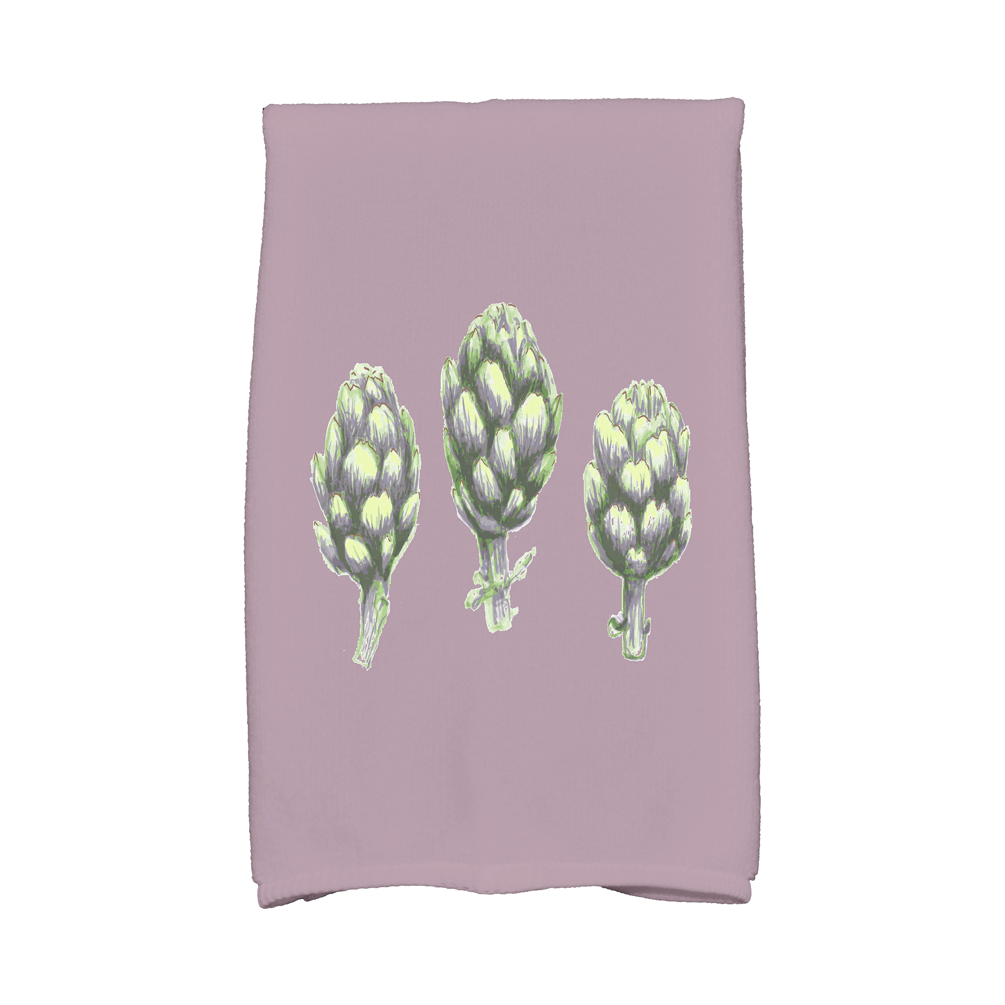 Simply Daisy, 16 x 25 inch, Artichoke Kitchen Towel, Light Purple