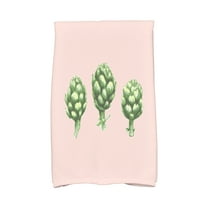 Simply Daisy, 16 x 25 inch, Artichoke Kitchen Towel, Pale Pink