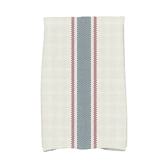 Simply Daisy, 16 x 25 inch, Grain Sack Kitchen Towel, Rust