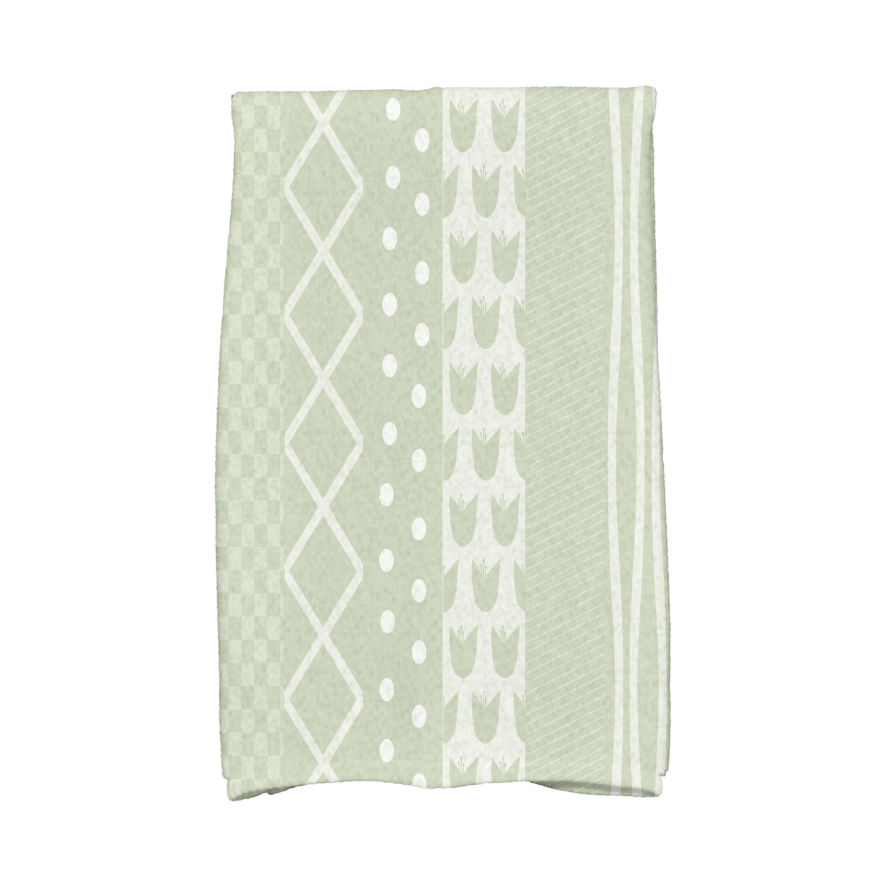 Simply Daisy, 16 x 25 inch, Pattern Stripe Kitchen Towel, Green