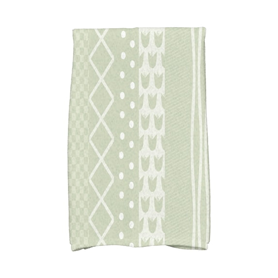 Simply Daisy, 16 x 25 inch, Pattern Stripe Kitchen Towel, Green