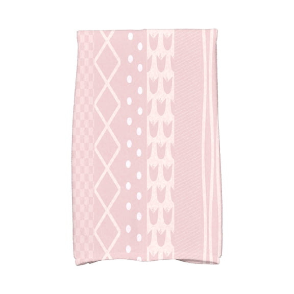 Simply Daisy, 16 x 25 inch, Pattern Stripe Kitchen Towel, Pale Pink