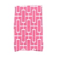 thumbnail image 1 of Simply Daisy, 16 x 25 inch, Screen Lattice, Geometric Print Kitchen Towel, Pink/Fushcia, 1 of 2
