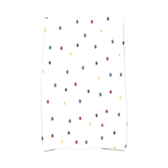 Simply Daisy, 16 x 25 inch, Veggie Dots Kitchen Towel, Green