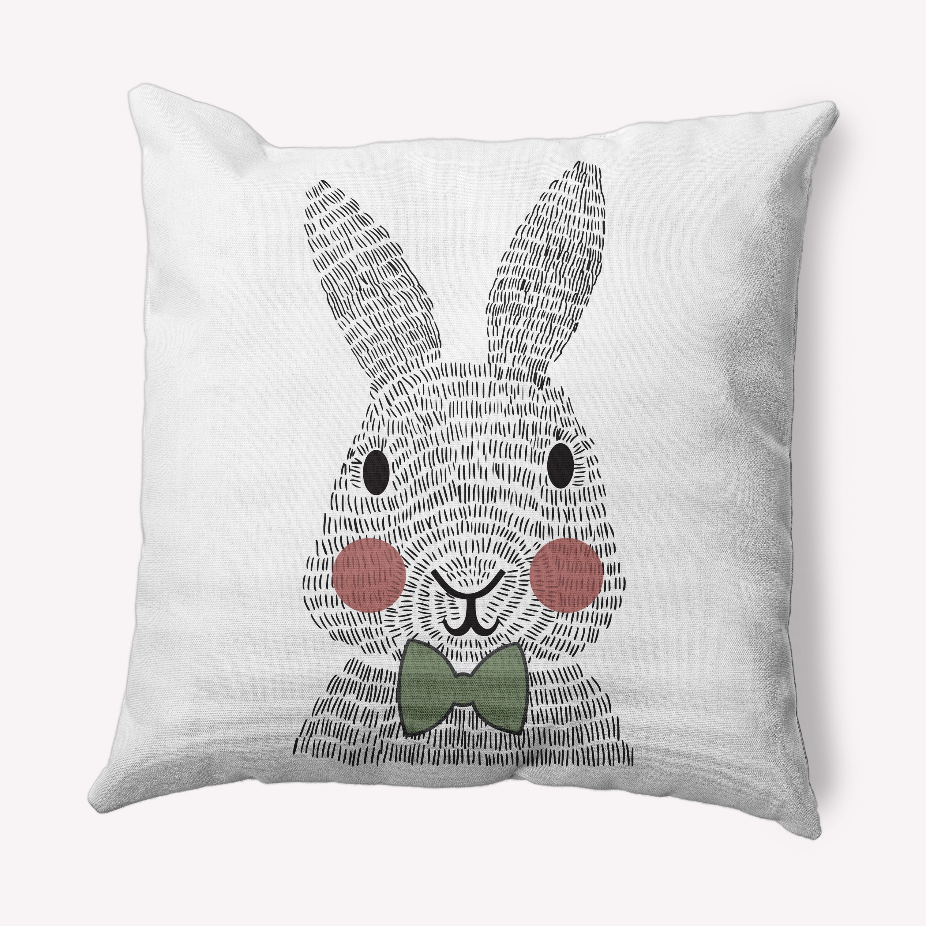 Simply Daisy 18 in x 18 in Animal Print Easter Polyester Throw Pillow