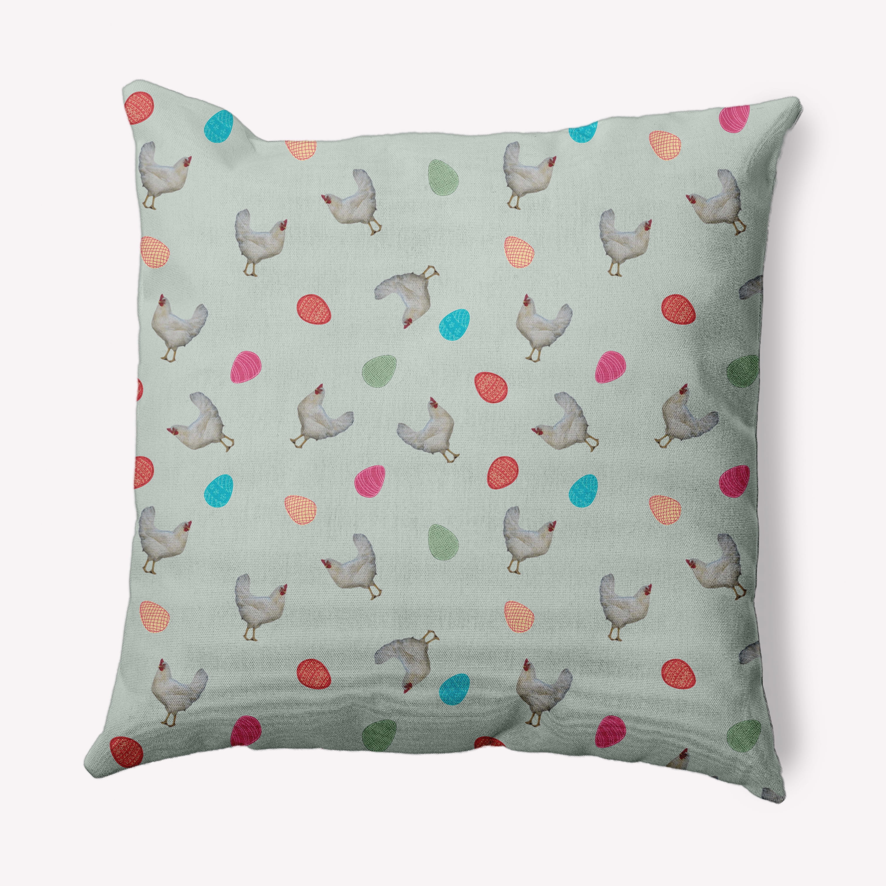 Simply Daisy 18 in x 18 in Animal Print Easter Polyester Throw Pillow