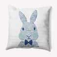 thumbnail image 1 of Simply Daisy 18 in x 18 in Blue Animal Print Easter Polyester Throw Pillow, 1 of 4