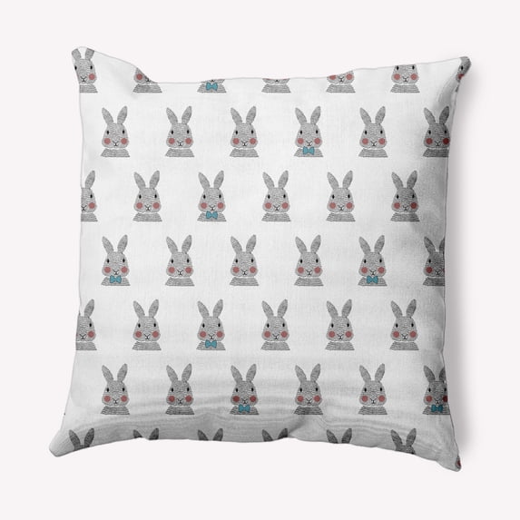 Simply Daisy 18 in x 18 in Blue Animal Print Polyester Easter Throw Pillow