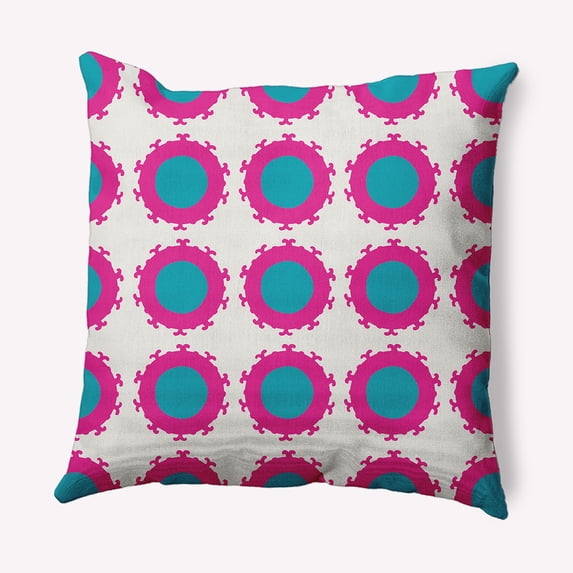 Simply Daisy 18 in x 18 in Contemporary Blue Explorer Polyester Throw Pillow