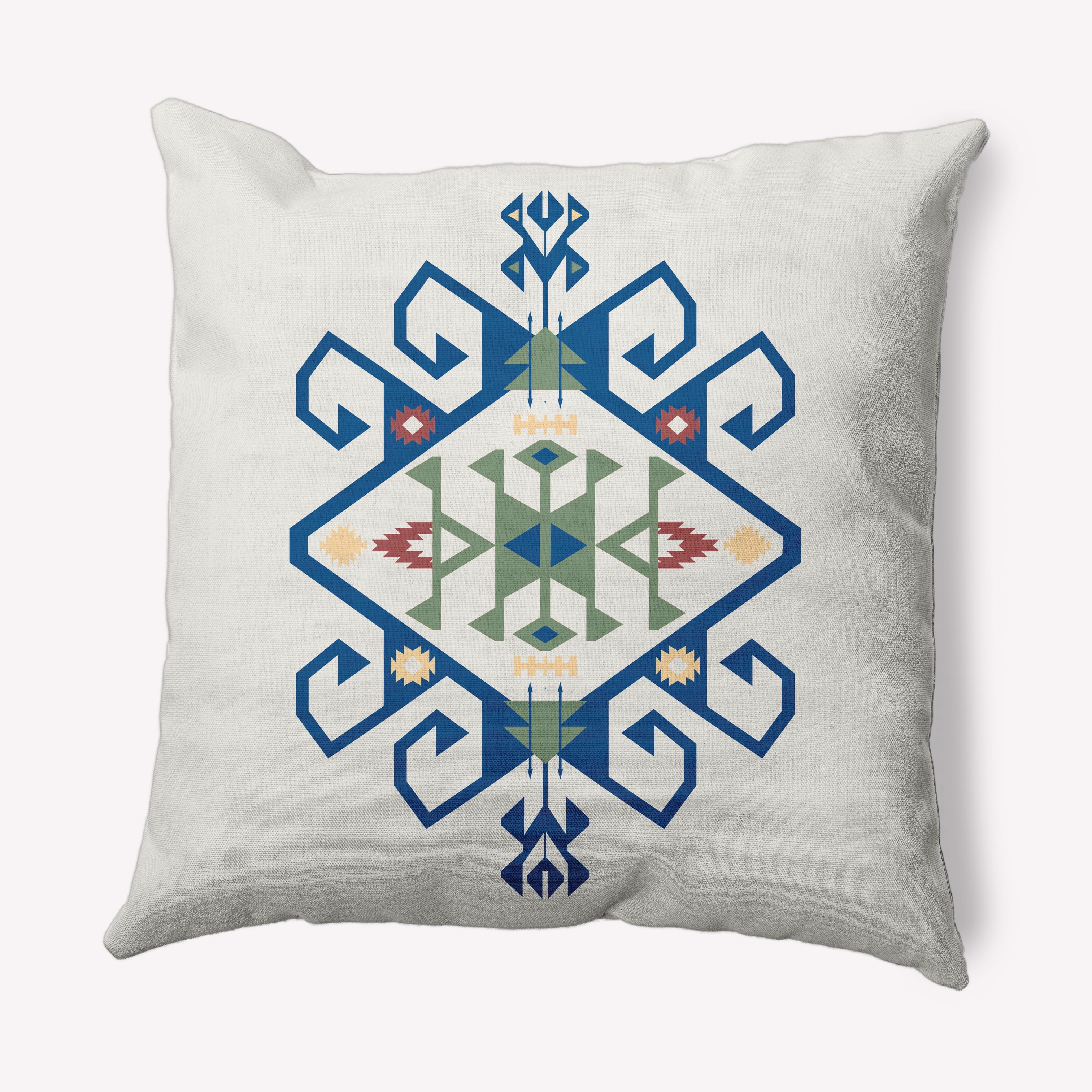 Simply Daisy 18 in x 18 in Contemporary Blue Polyester Throw Pillow
