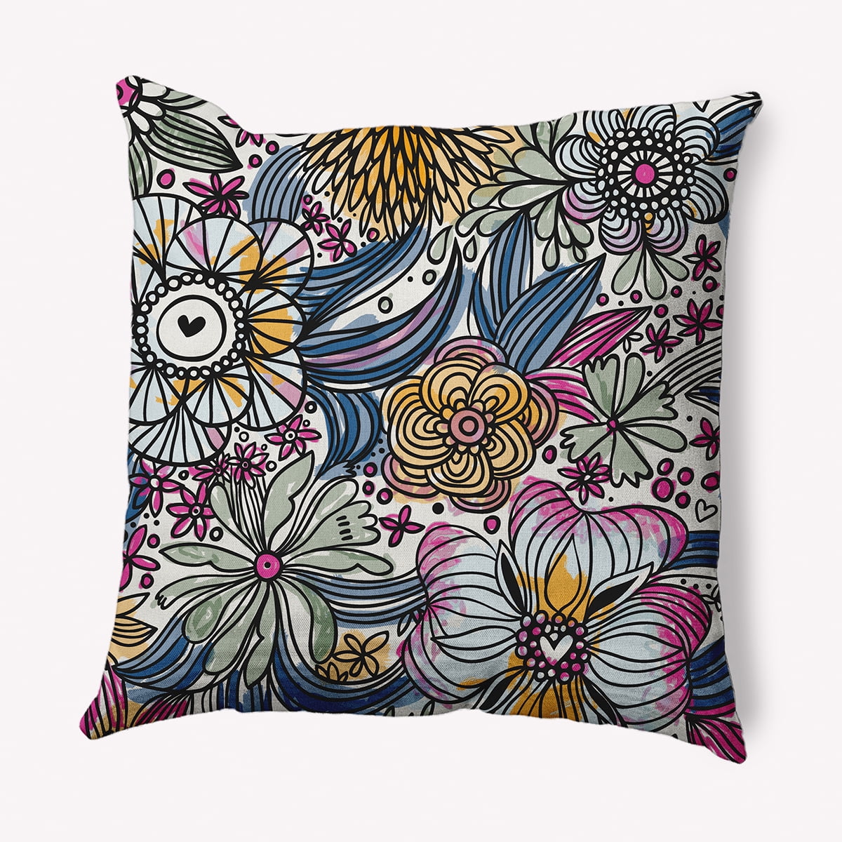 Simply Daisy 18 in x 18 in Contemporary Orchid Polyester Throw Pillow