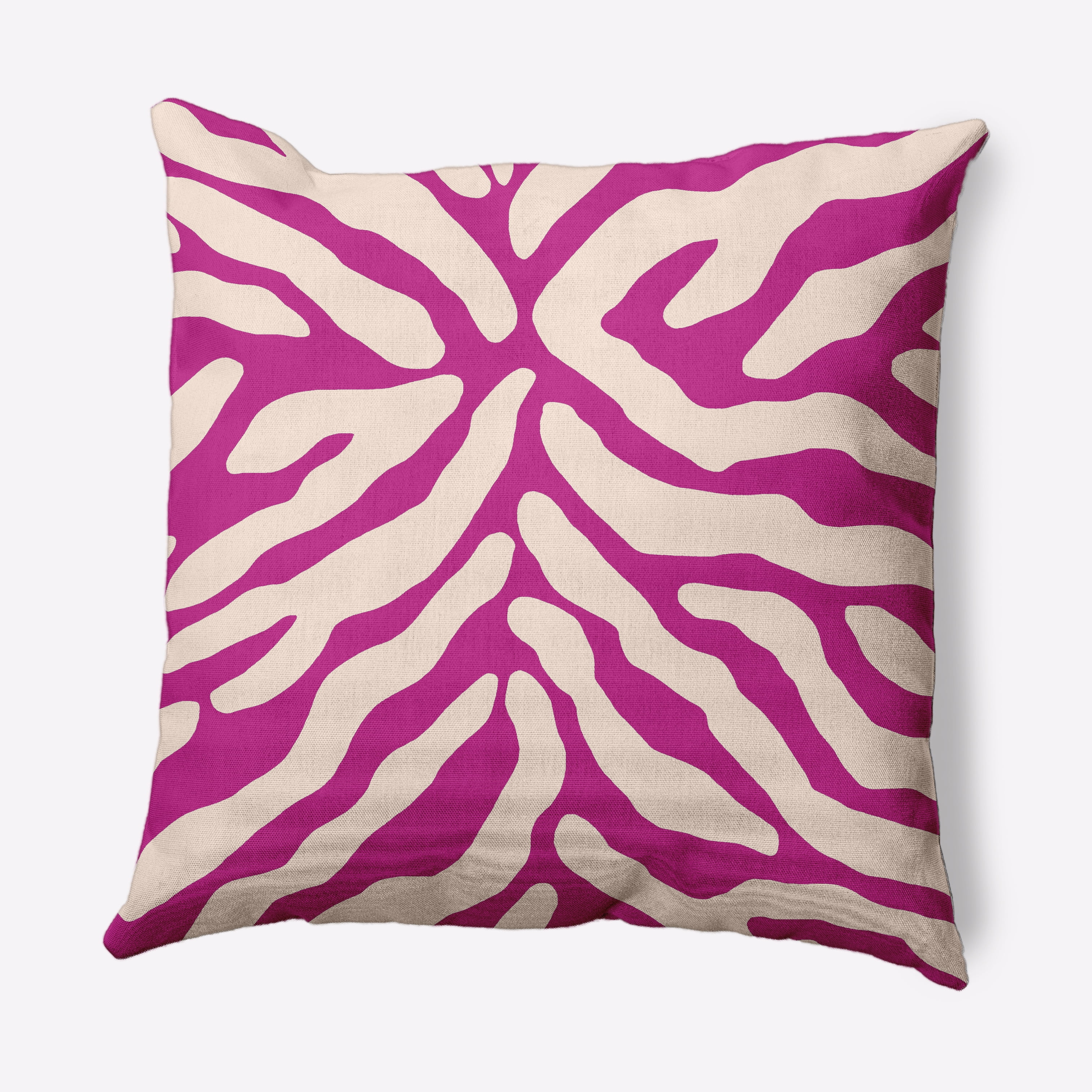 Simply Daisy 18 in x 18 in Contemporary Pink Polyester Throw Pillow