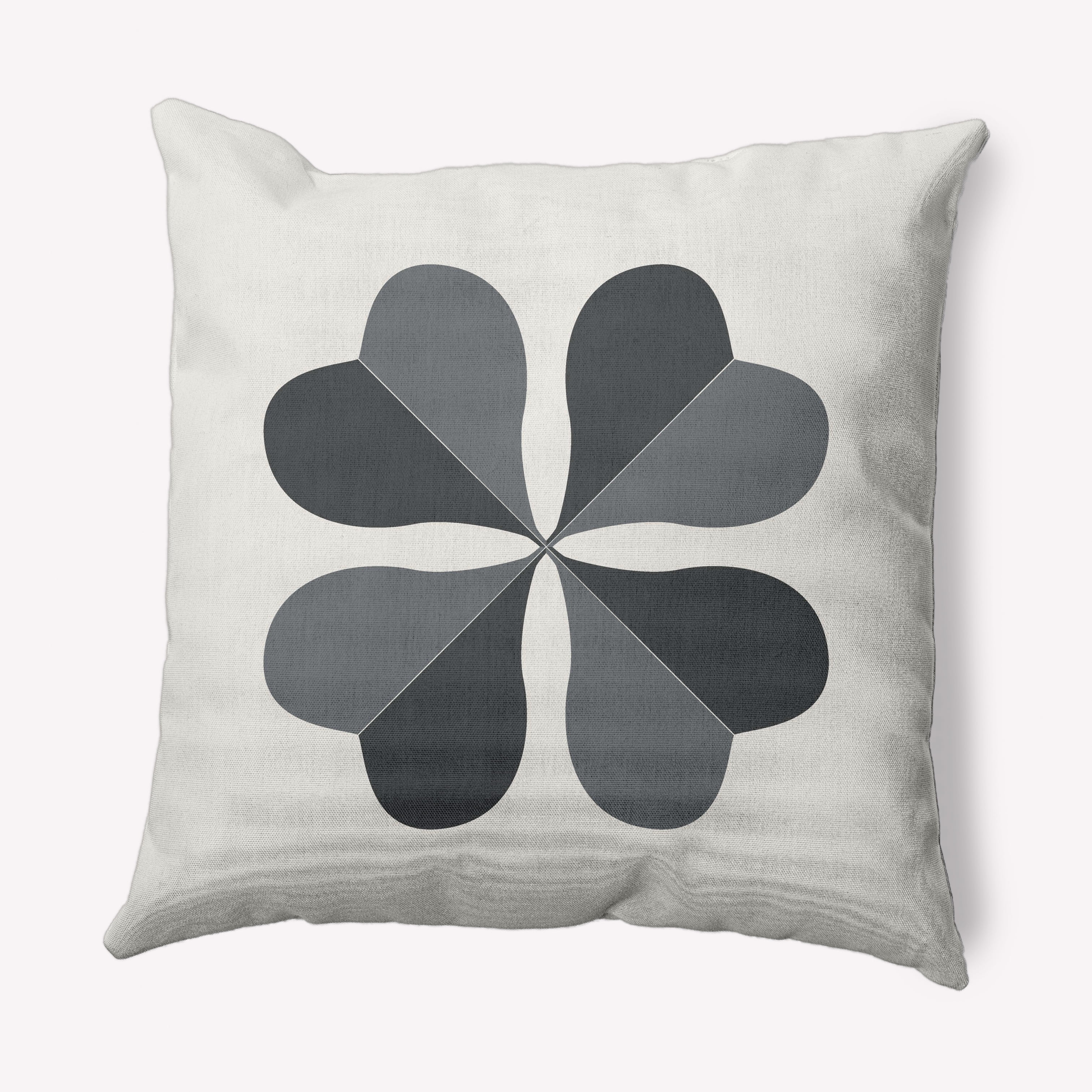 Simply Daisy 18 in x 18 in Modern/Contemporary Gray/White Floral St. Patrick's Day Polyester Throw Pillow