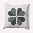 thumbnail image 1 of Simply Daisy 18 in x 18 in Modern and Contemporary Gray Floral Polyester Throw Pillow, 1 of 4