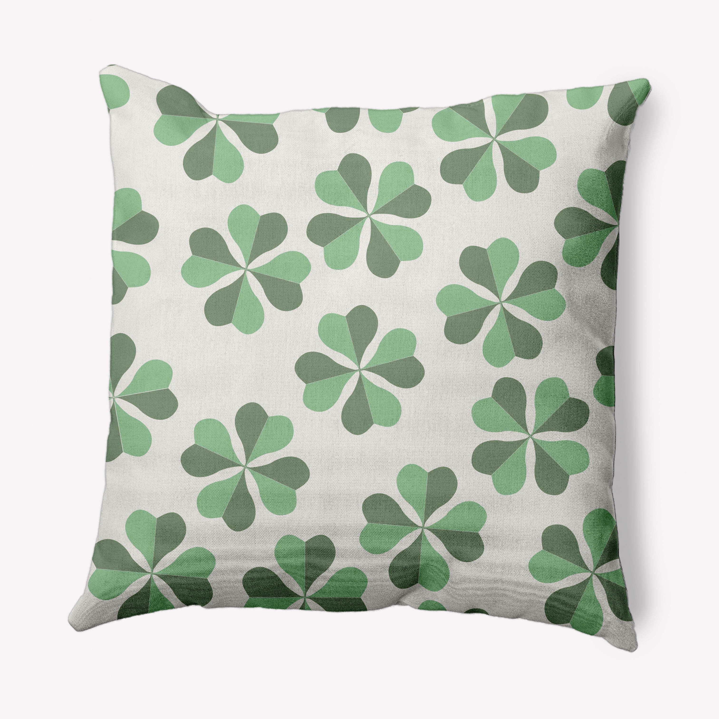Simply Daisy 18 in x 18 in Modern and Contemporary Green Floral Polyester Throw Pillow