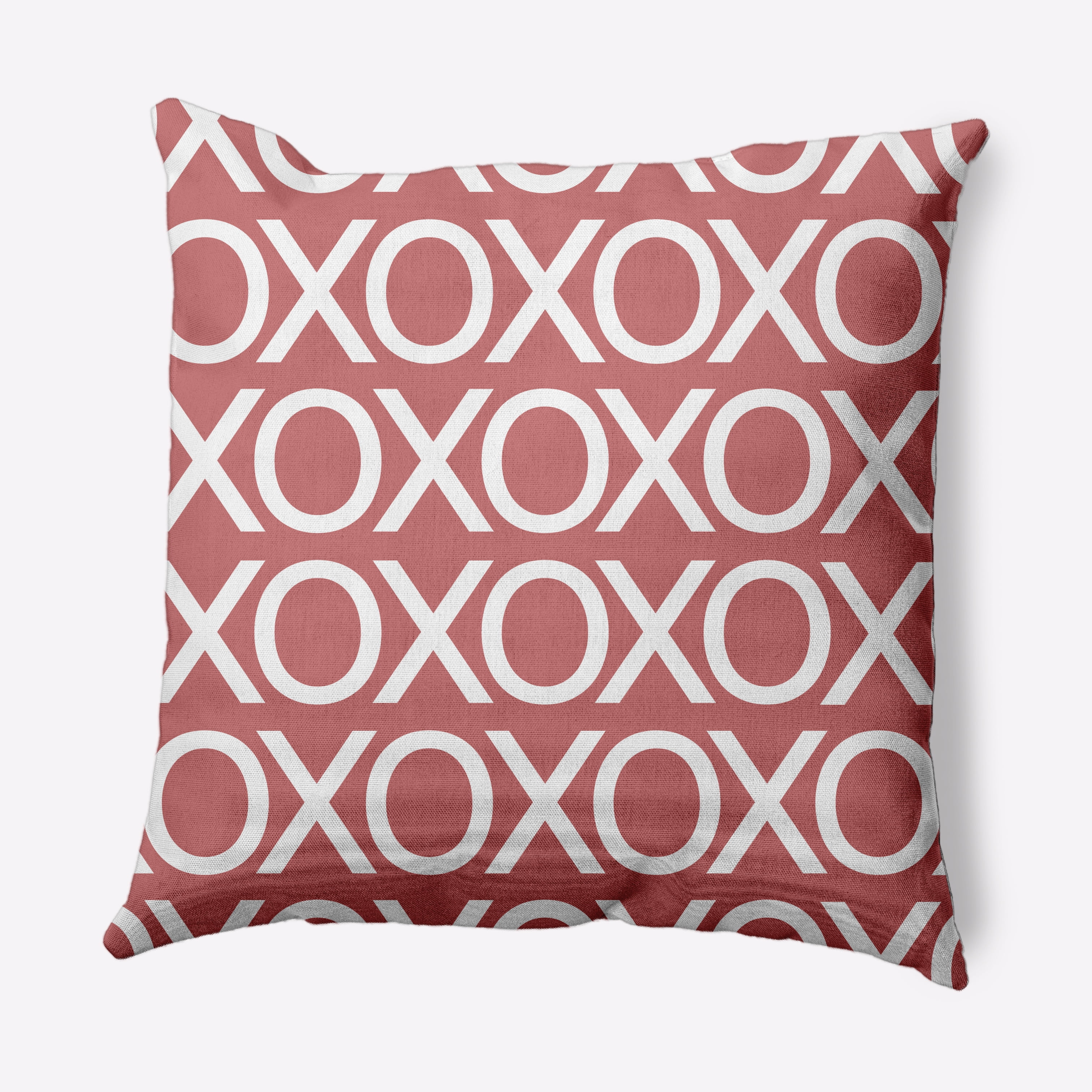 Simply Daisy 18 inch Hugs and Kisses Valentines Indoor/Outdoor Throw Pillow