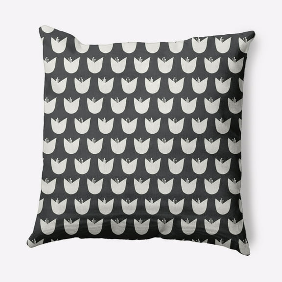 Simply Daisy 18 in x 18 in Scandinavian Black Pepper Polyester Throw Pillow