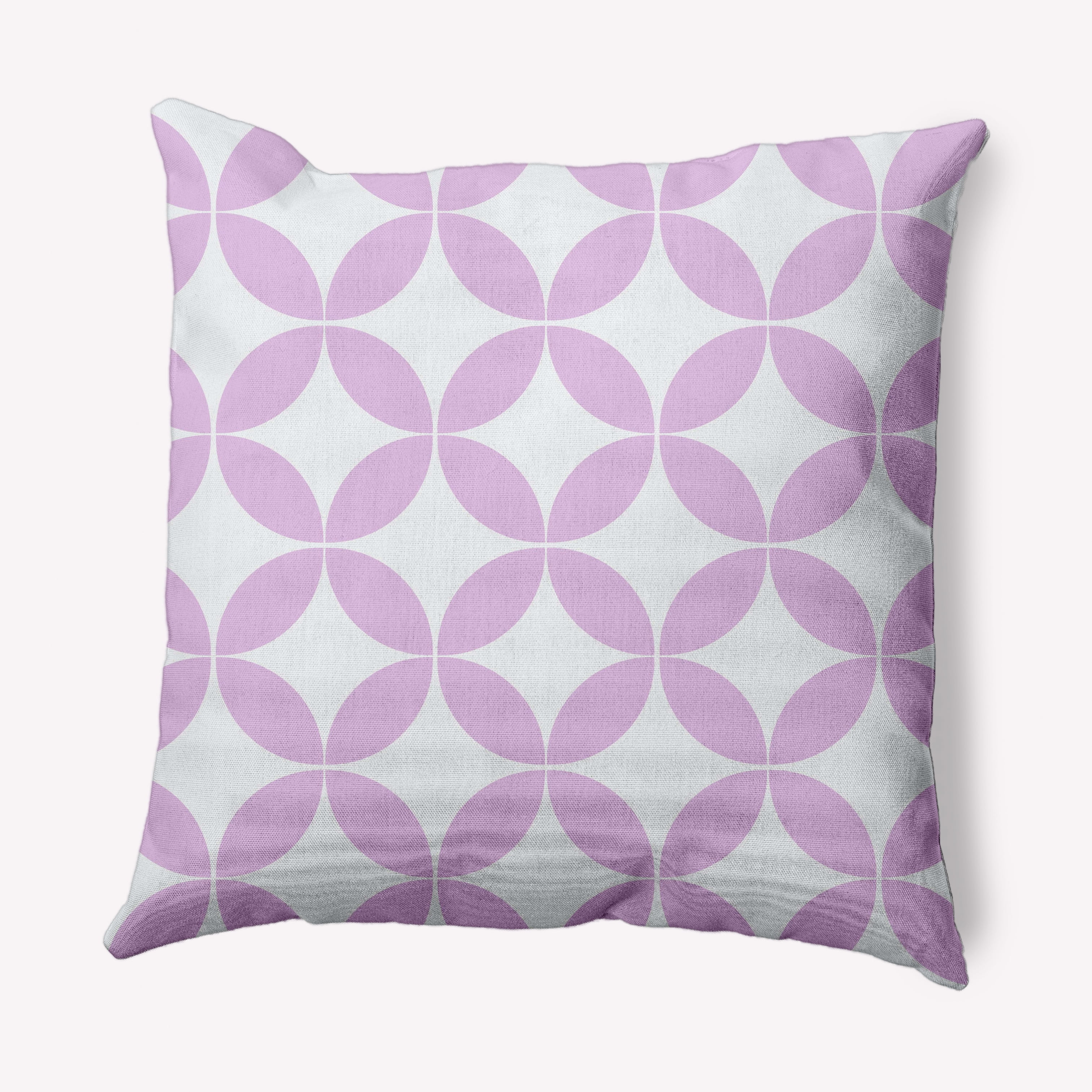 Simply Daisy 18 in x 18 in Scandinavian Purple and White Lilac Polyester Throw Pillow
