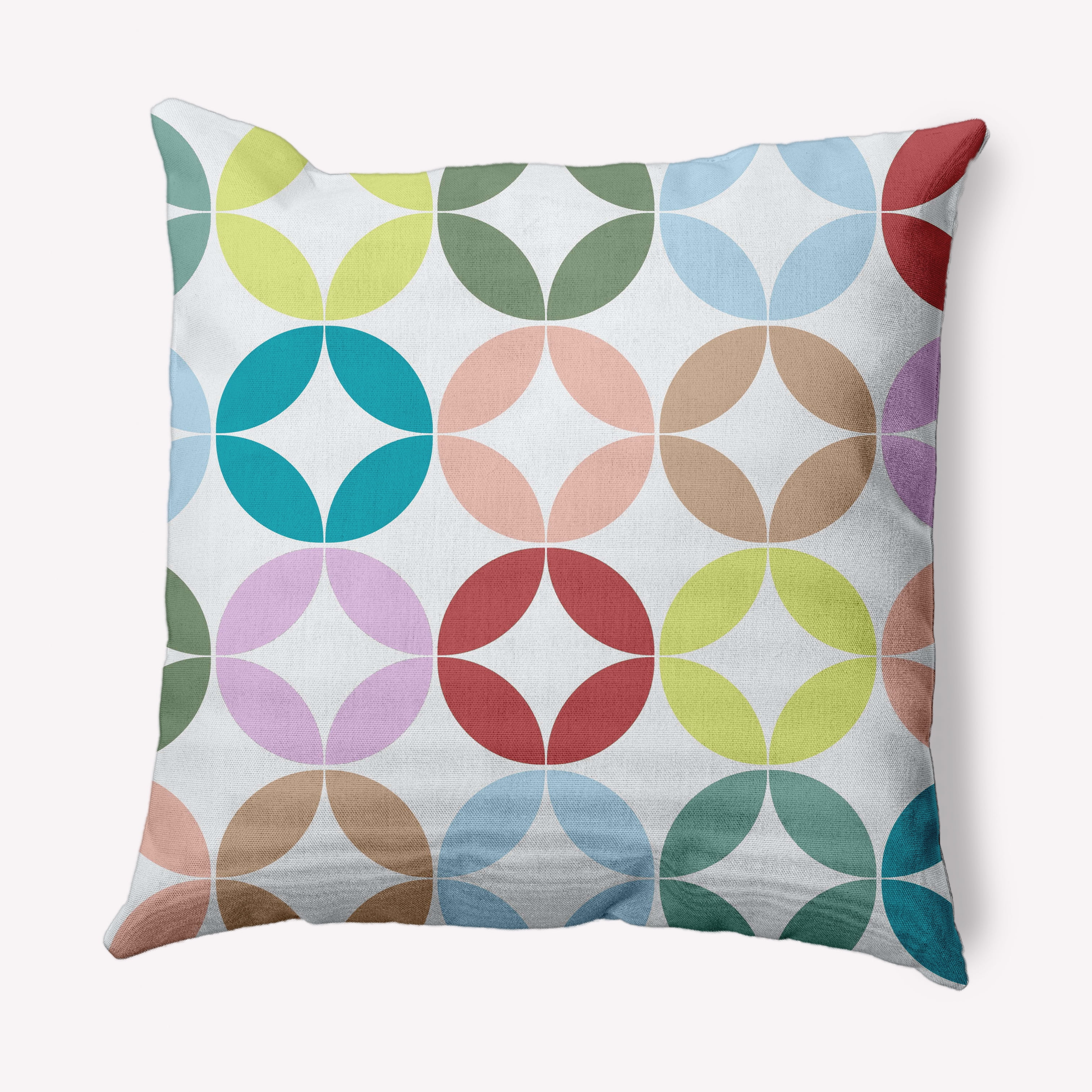 Simply Daisy 18 in x 18 in Scandinavian Red Polyester Throw Pillow