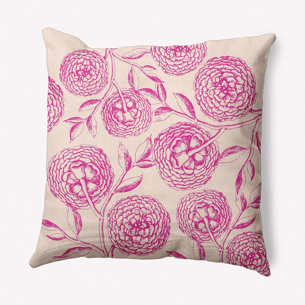 18" x 18" Simply Daisy Antique Flowers Decorative Throw Pillow
