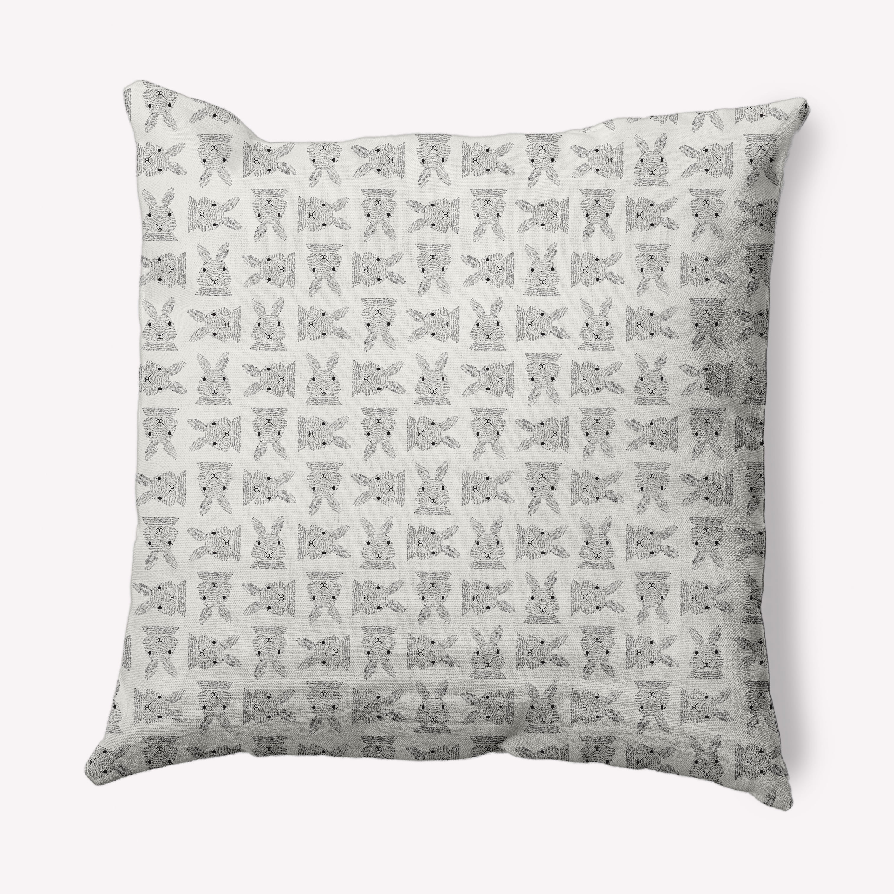 Simply Daisy 18 in x 18 in White Animal Print Polyester Easter Throw Pillow