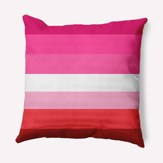 Simply Daisy 18 inch Lesbian Flag Outdoor Throw Pillow
