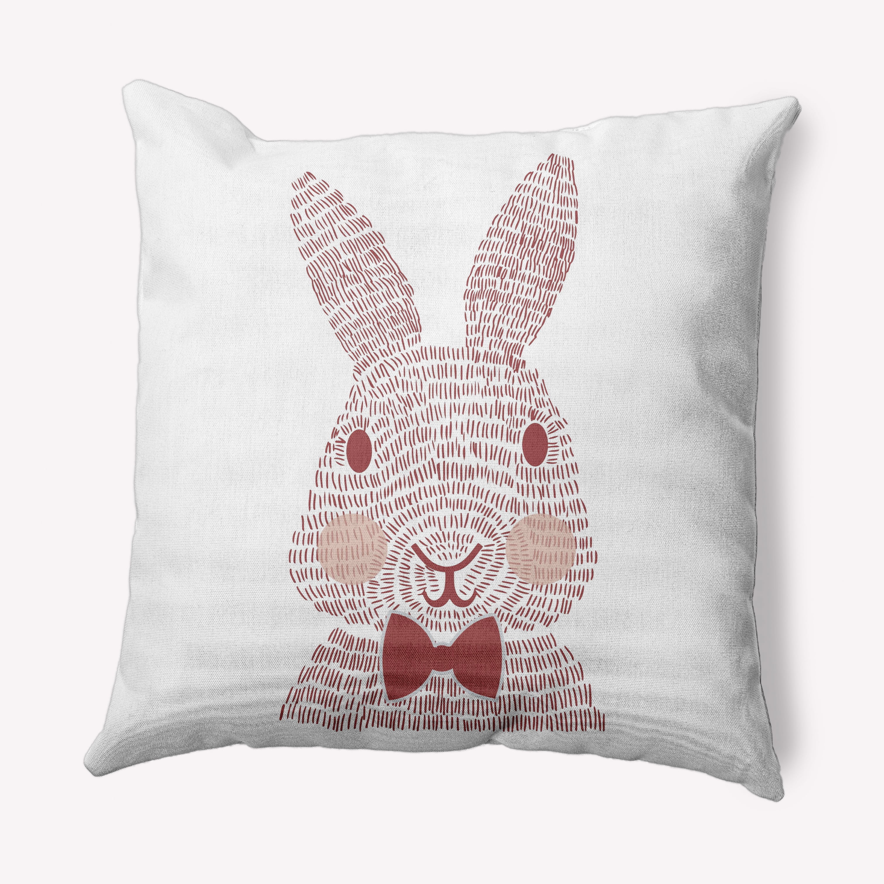 Simply Daisy 18 inch Monochrome Bunny Easter Decorative Throw Pillow