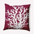thumbnail image 1 of Simply Daisy 18-inch Square Big Seaweed Polyester Indoor Pillow, Maroon Red Qty 1, 1 of 4