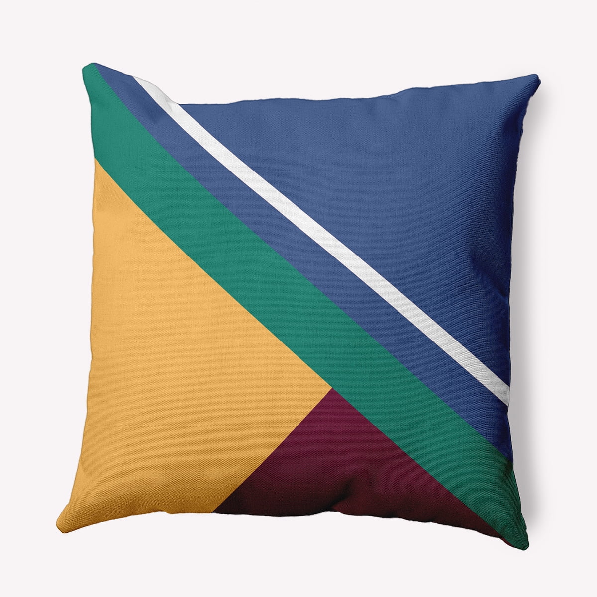 Simply Daisy 18-inch Square Bold Shapes Polyester Indoor Pillow, Nautical Navy Qty 1