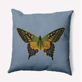 thumbnail image 1 of Simply Daisy 18-inch Square Colorful Swallowtail Poly Throw Pillow, Dusty Smoke Blue Qty 1, 1 of 4